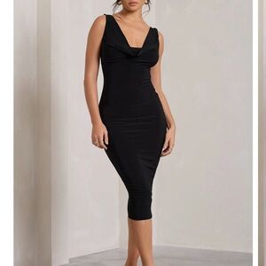 Club L London- Elegant Black Sleeveless Dress